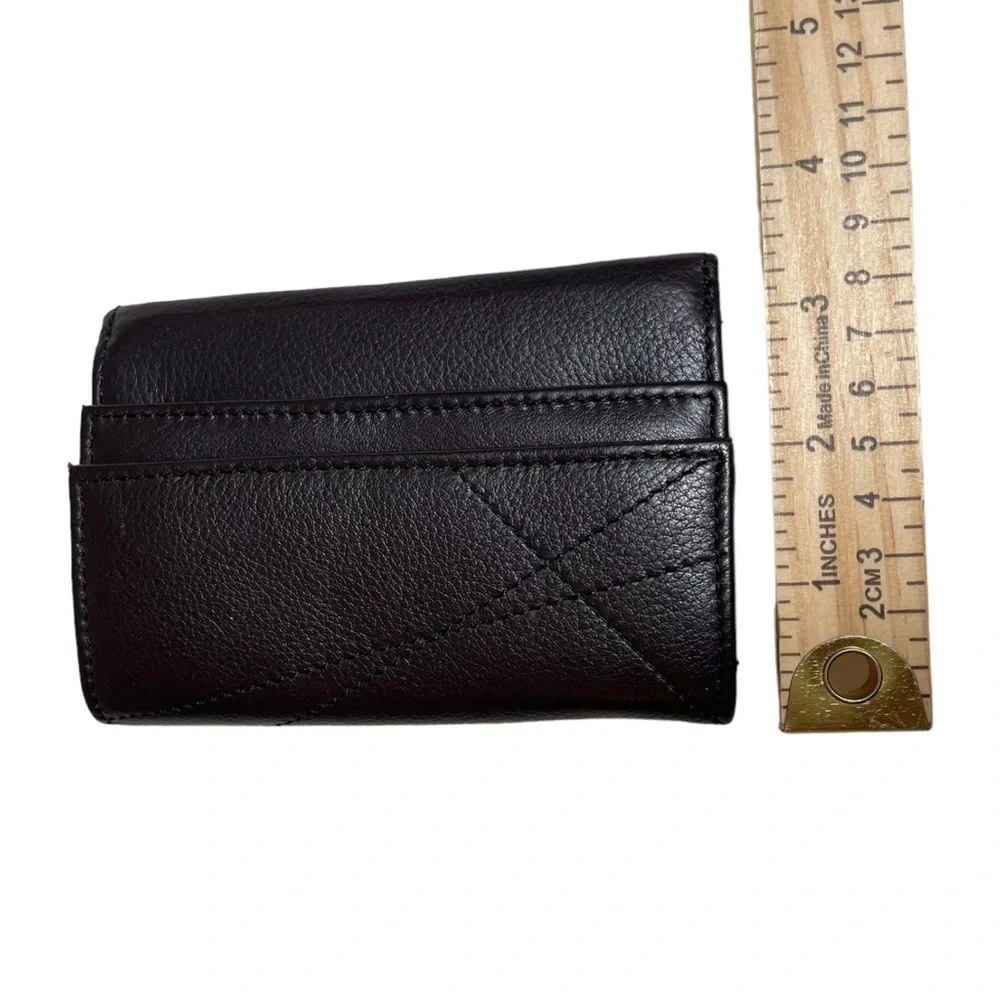 UK Springvale Brown Genuine Leather Fold Wallet w/ Multiple Pockets & Slots